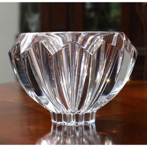 Vintage Orrefors Swedish Crystal Zodiac Sunburst Bowl - 5.5"